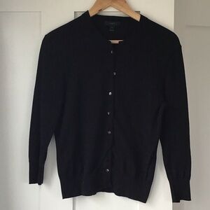 J. Crew Womens Black Button-Front Cardigan